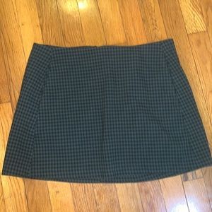 Urban outfitters green and black plaid mini skirt